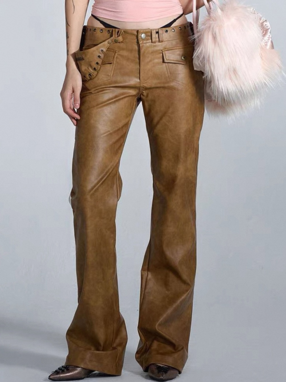 Western Fanny Pack Pants in Brown NWT